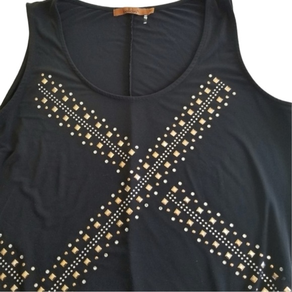 Belldini Size Large Black Sleeveless Tunic Tank - Picture 6 of 8